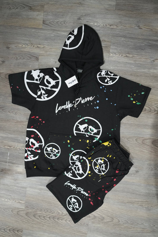 Men's Hoodie Short Set